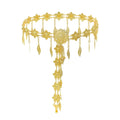 Vintage Gold Metal Hollow Flower Belly Dance Waist Belt Chains for Women Indian Thailand Party Body Jewelry