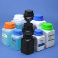 UMETASS Acid Resistant Square Wide Neck Plastic Bottle Reagent Container With Anti-Theft Cover