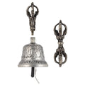 Handcrafted Tibetan Buddhist Temple Meditation Singing Bell with Dorje Vajra Buddhism Practice Instrument