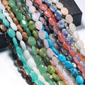 10x14mm Oval Gemstone Beads Wholesale Natural Amethyst Agate Jasper Jade Oval Stone Beads for Jewelry Making