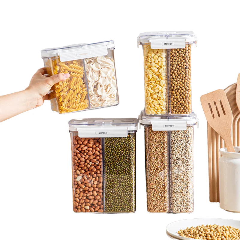 Custom Made Transparent Plastic Storage Container for Food Flour Sugar Coffee Beans Eco-Friendly Load for Rice Pantry Use