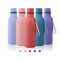 Small-Mouth Stainless Steel Water Bottle Lid with Rope Outdoor Portable Sports Water Bottle Rubber Paint for Camping Bicycle
