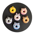 New Lovely Realistic Artificial Donuts Flatbacks Miniature Doll House Food Dessert Crafts for Kitchen Room Holiday Party Decor