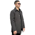 ALIKE Men's Winter Long Overcoat Warm Parka Coat with Turn-Down Collar Woven Bonded Fabric Waterproof Windproof 100% Polyester