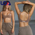 Professional Custom Logo Private Label Printed Plus Size Breathable Fitness Running Bra Shockproof Women's Yoga Sports Bra