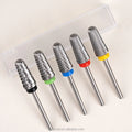 Cross Cut Bit Super Long Tapered Flute Serie Nail Bit Beauty Salon Tools Nail Drill Bits Tungsten Carbide 5 in 1 Silver