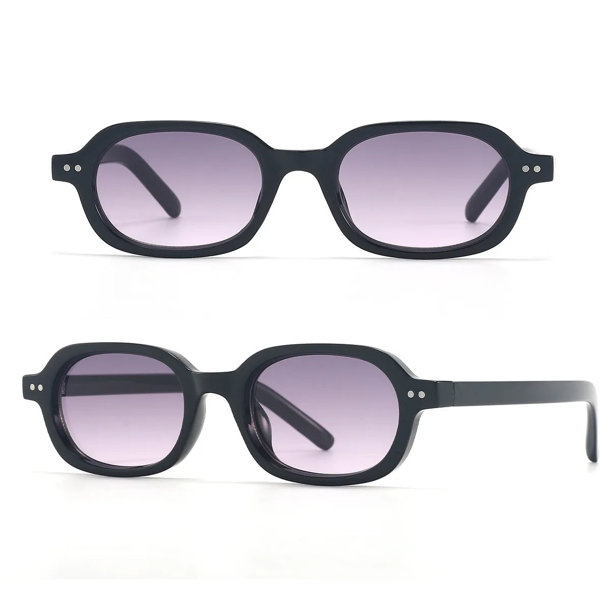 2025 New European American Retro Fashion Sunglasses for Men Women UV Protection High-End Oval Small Polarized Glass Plastic
