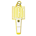 Custom Designer Zinc Alloy Bracelet Fitting with Embossed Logo Gold Plated Metal Hang Pendant for Jewelry Shoelace Charms