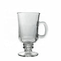 Wholesale Reusable Thick Stem Water Coffee Cup Irish Creme Latte Clear Coffee Glass Mug