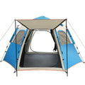 Portable Hexagonal Waterproof Tent for 5-8 People One Bedroom Easy Setup Instant Pop PVC Oxford for Camping Traveling Hiking