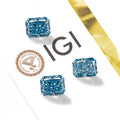 Best Quality Pretty Loose Diamond Hot Sale Wholesale 2CT  Radiant Blue CVD HPHT Lab Grown Diamond