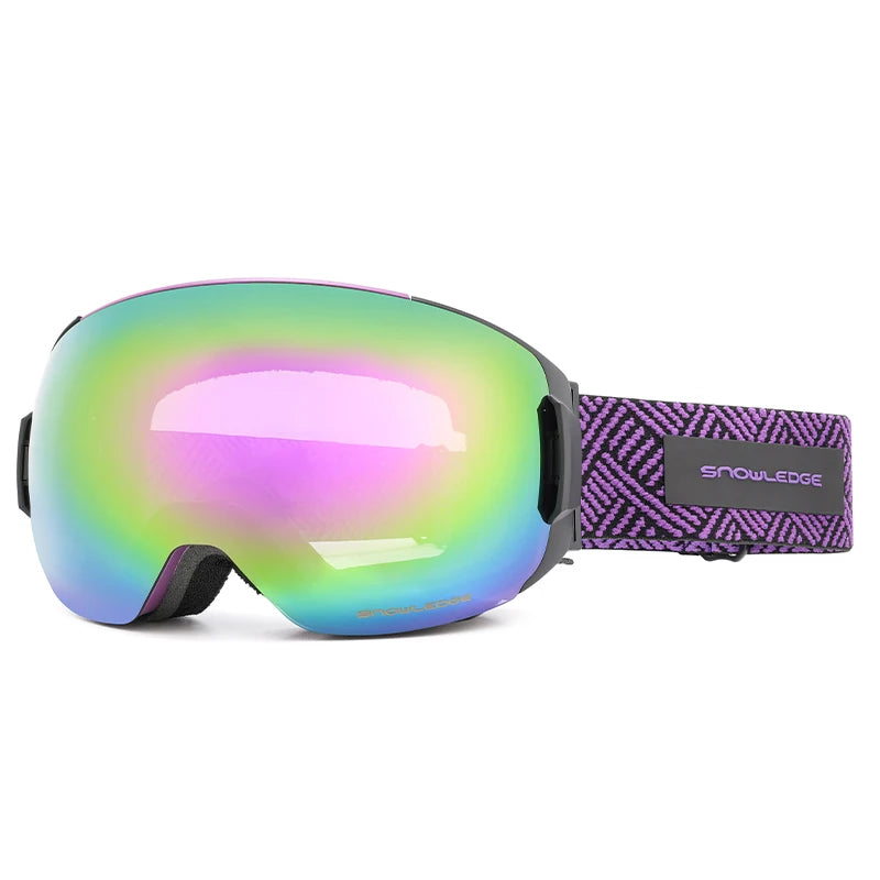 Ski Googles Magnetic Snow Goggles Anti-Fog Ski Sunglasses UV400 Protection Snowboard Goggles