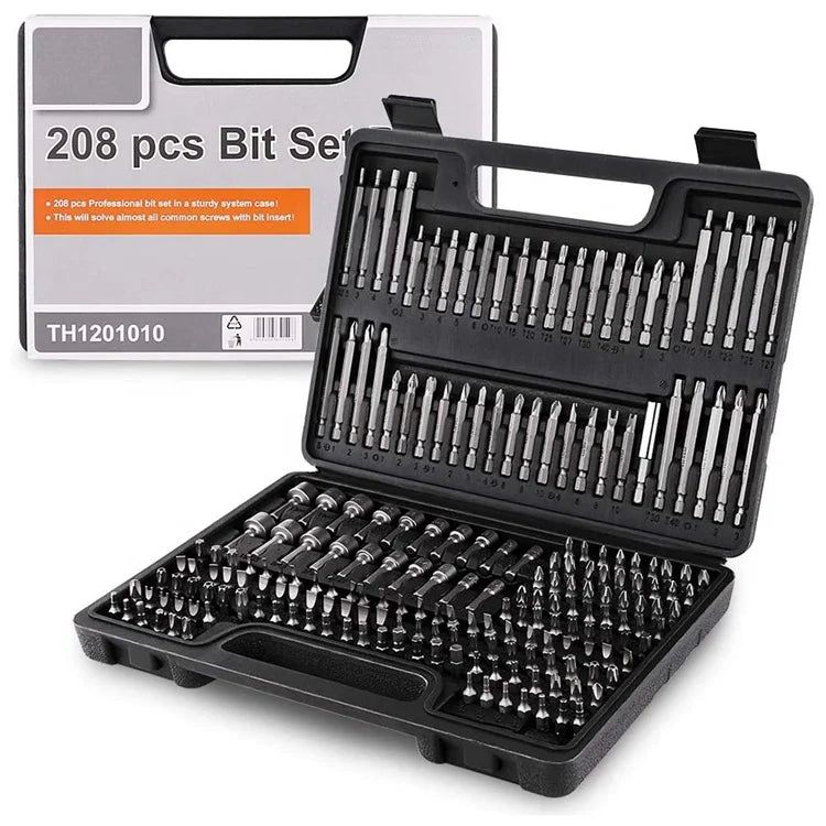 208 Piece Complete Carbon Steel Heated Drill Bit Set Mechanic Tool Kit Drill Tool Box 1 Year Warranty OEM Customized Support