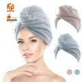 Custom Logo Print Microfiber Hair Turban Towel Wrap Super Absorbent and Quick-Dry Fabric Adjustable Compressed Design