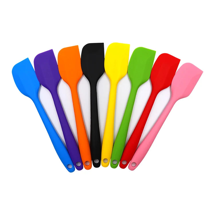 ARMADA 8inch One Piece Design Heat Resistant Non-Stick Eco-Friendly Soft Silicone Spatulas Multi-Color Cake Scraping Cooking