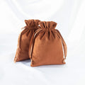 10*15 cm Brown Chocolate Jewellery Velvet Storage Pouch Bag Velvet Memento Gift Bags