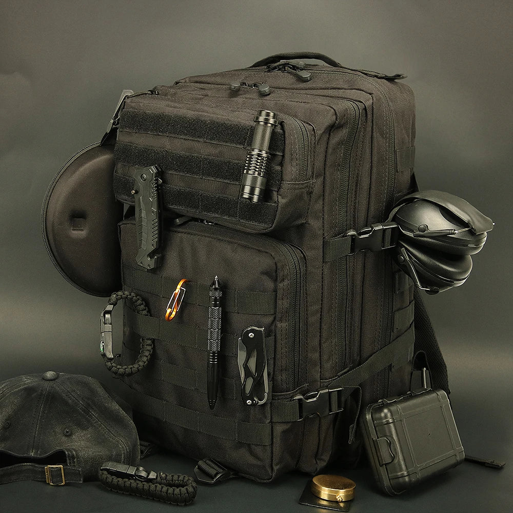 Large Capacity Tactical Backpack Nylon Molle Knapsack Waterproof Camping Hunting Fishing Trekking Bags