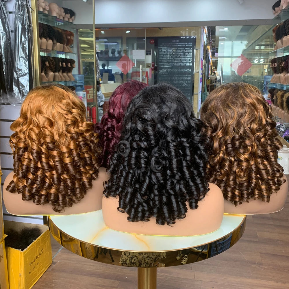 Cuticle Aligned Raw Virgin Hair VendorNatural Colour Hd Lace 13*4 Frontal Lace Fumi Curl Wigs Human Hair