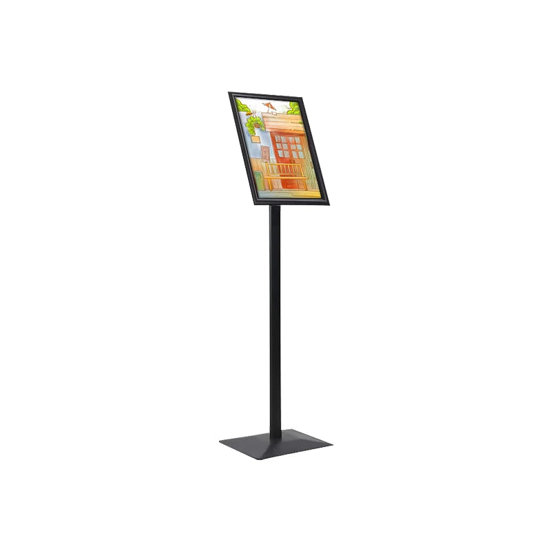 Tulundo Antique Aluminum Alloy Poster Stand 1.05M Adjustable Height A2 Size Black Strong Anti-Wind Indoor Outdoor Use