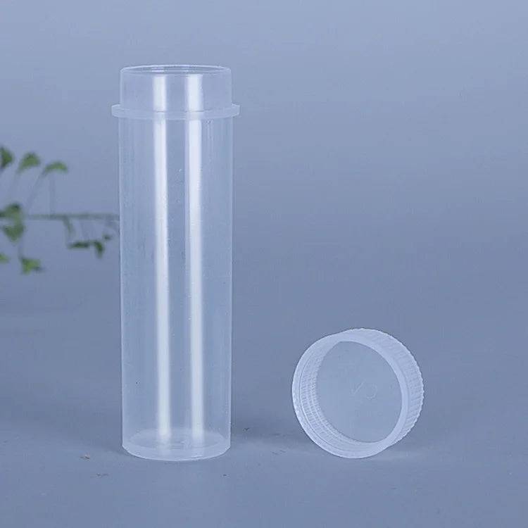 Plastic Tube Packaging PP Chemical Use 7G 5G Plastic Vial test Tube with Caps