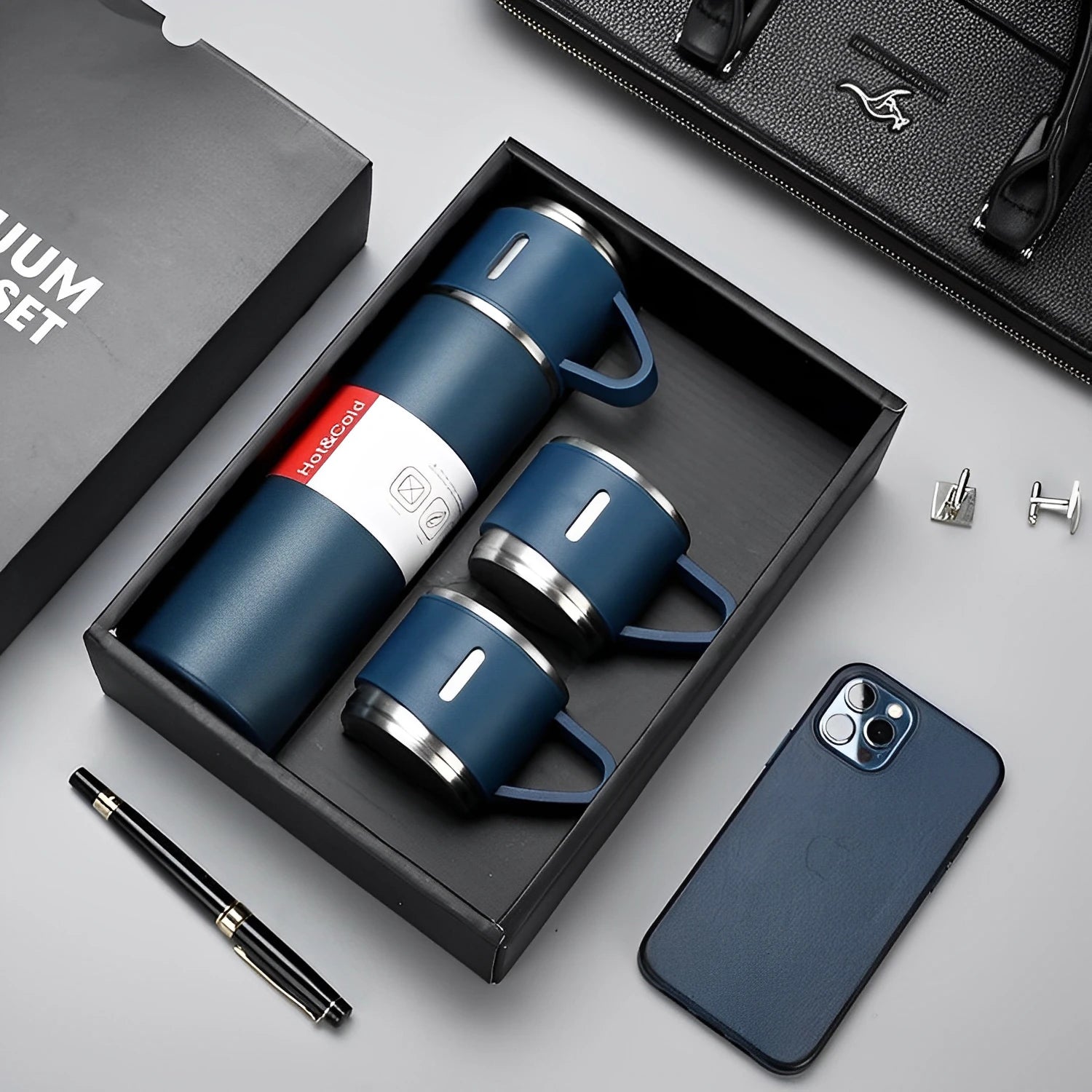 Hot Sale 500ml Stainless Steel Yerba Mate Cup Classic Design Vacuum Flask Thermos Set Blister Packing Water Mate