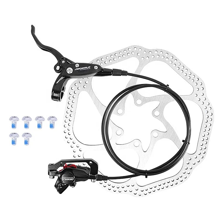 OEM Front/Rear Hydraulic Disc Brake Cable Set for Mountain BMX Kids' Bikes Road Bikes Cruisers-Double Piston 6061 Aluminum Alloy
