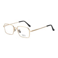 Fashion Vintage Square Style Diamond Face Shape Full Rim Metal Eyeglasses Frames for Reading Glasses Unisex