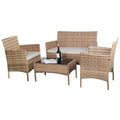 Waterproof PE Rattan Restaurant Furniture Table and Chairs for Yard