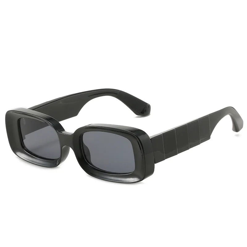 ADE WU STY39134 Fashion Rectangular Frame Sunglasses Women Jelly Wide Rim Sun Glasses for Men Casual Small Shades Eyewear UV400
