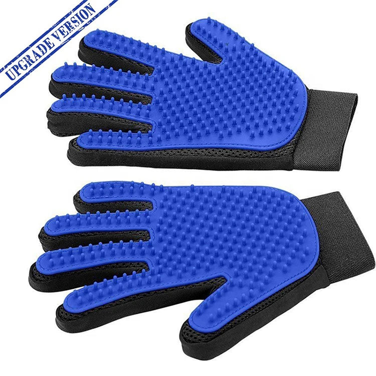 Custom Logo Manufacturer Animal Fur Removing Cleaner Pet Grooming Dog Hair Brush Removal Remover Glove for Cat & and Dog