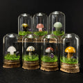 Wholesale Crystal Healing Stone Mineral Specimen Bottles Mini Crystal Mushroom Glass Bottles