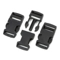 100 PCS/Bag 20-50 mm Plastic Buckle for Luggage Accessories Black Plastic Buckles Backpack Belt Safety Adjustment Buckle