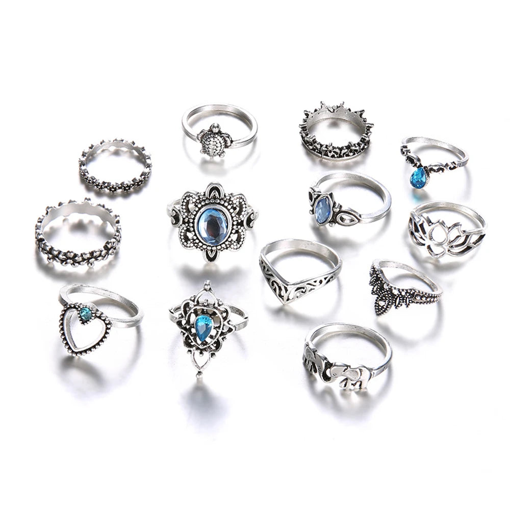 Adjustable Stainless Steel Statement Stackable Rings Unisex Gold Plated Jewelry for Engagement or Party Women's Pack