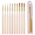 White Gold Nail Art Liner Brushes UV Dotting Painting Acrylic Nail Pens for Manicure Design DIY Use