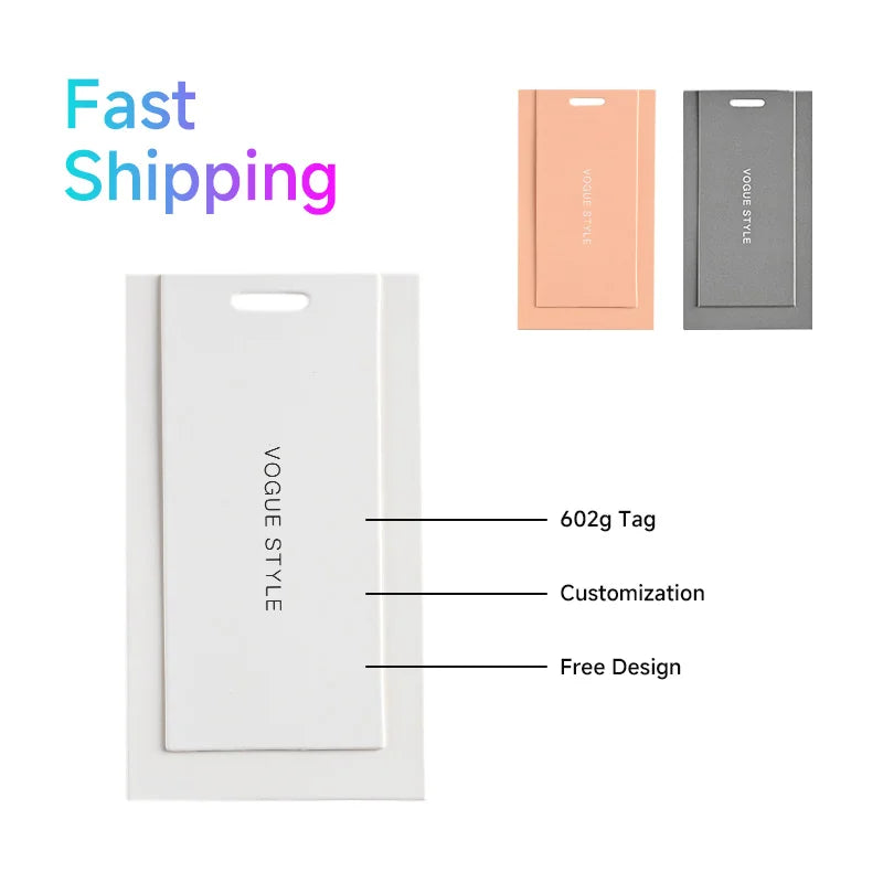 Customized Luxury Hanging Labels Special Swing Paper Products Cheap Clothing Hang Tag for Garments