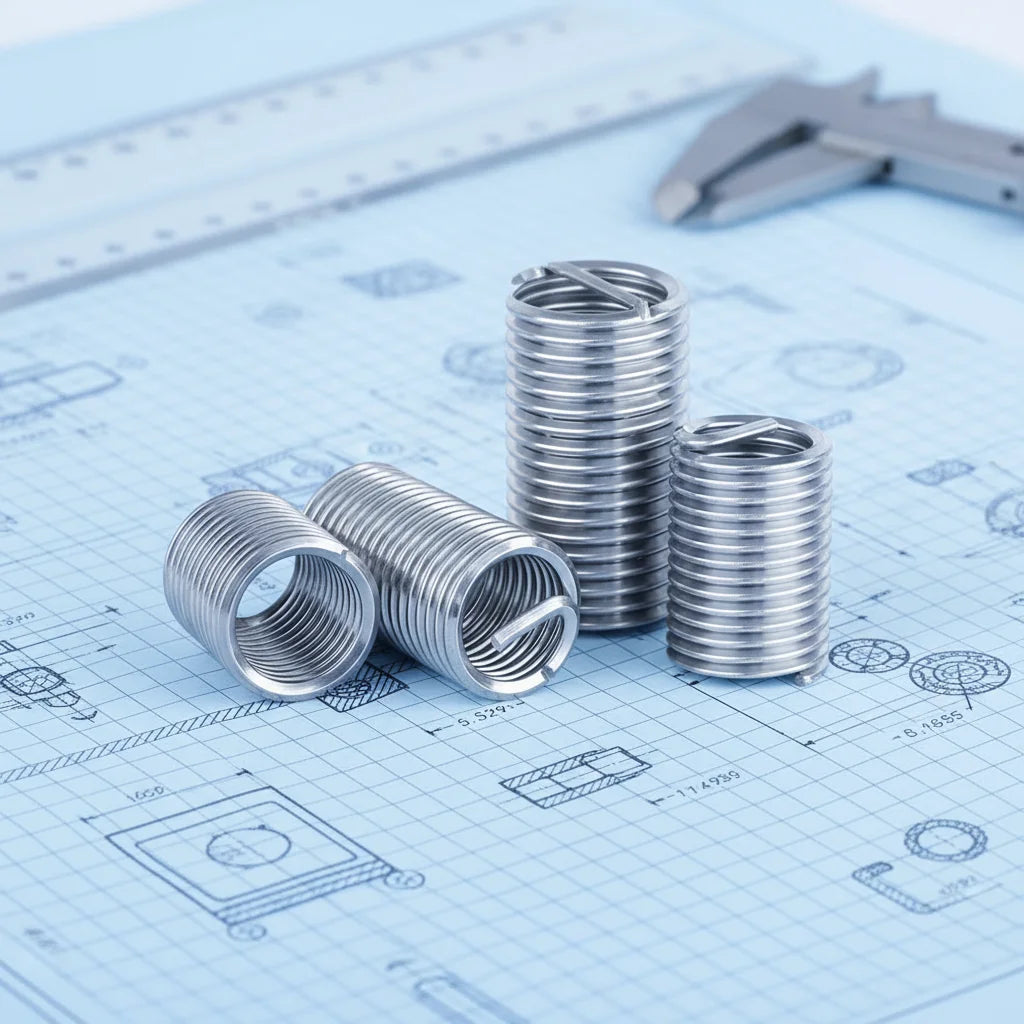 Wire Coil Helicoils Thread Insert M3*0.5*1.5D 304 Stainless Steel Fully Threaded Fasteners Professional Manufacturer