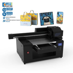 KECAI Best Factory Direct Sale 5060 Large Format Case Pen Varnish 3D Rotary UV LED Flatbed Uv Printer for Mobile Phone Cover