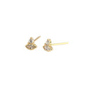 925 Sterling Silver INS Minimalist Marquise Horse Eye Shape Gold Plated CZ Stud Earrings for Women