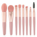 Travel Makeup Brush Set 8pcs Premium Cosmetic Brush for Foundation Blush Concealer Eyeshadow Eyebrow Highlight