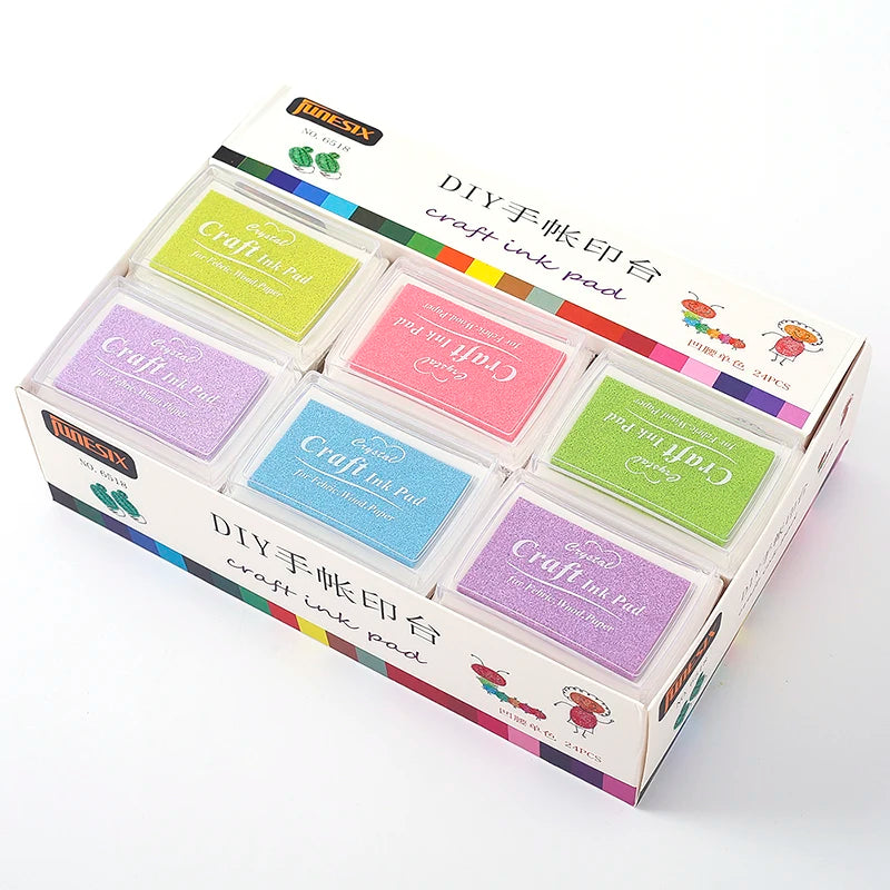 New  Colorful Water Based Ink Pad of 24pcs Per Set