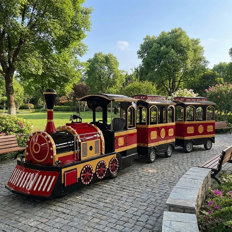 Hot Sale FRP Electric Tourist Trackless Train for Amusement Parks Shopping Malls Schools & Kids with Customized Color