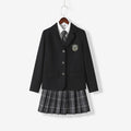 Japanese School Uniforms for Multicolor Long Blazer Sets Pleated Skirt JK Sailor Tie Anime Cos Costumes Women