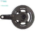 SeeMore 50/34t 52/36t 53/39t 54/40t Carbon Fiber Road Bike Chainring Dual Disc Plate Carbon Chain Ring Wheel