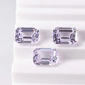 Lab Created Loose Gemstone Synthetic Emerald Cut YAG Gemstones Yttrium Aluminum Garnet Lavender YAG Gemstone for Silver Jewelry