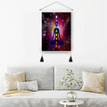 Indian Buddha Statue 7 Chakra Mandala Tapestry Boho and Psychedelic Style Wall Hanging Printed Window View Blanket