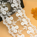 Popular European Small Flower Pattern Water Soluble Underwear Accessories Embroidered Black Tulle Mesh Lace Trim