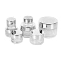 High-End Empty 5/10/15/20/30/50/100g Round Cosmetic Face Cream Glass Jars with Straight Side and Screw Lid for Personal Care