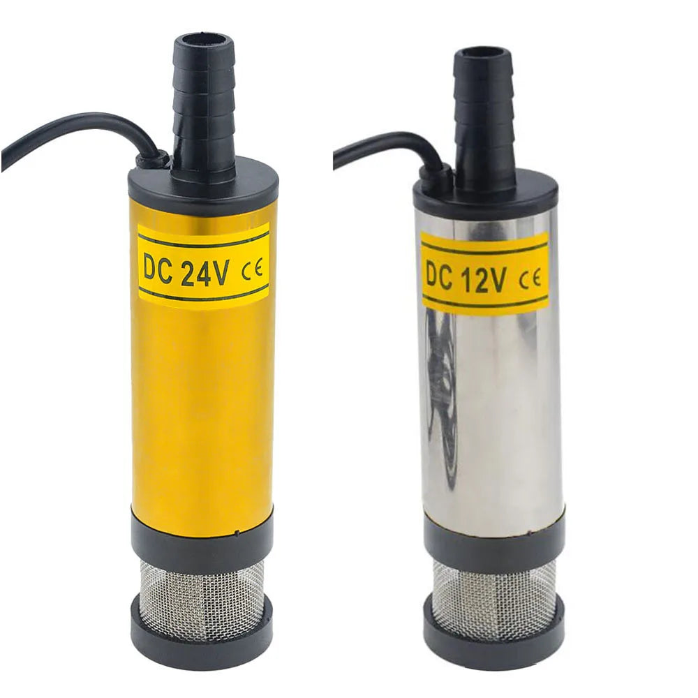 Portable Mini 12V/24V DC Electric Submersible Pump 12L/min Fuel Transfer Aluminum Alloy Shell Pumping Diesel Oil Water OEM