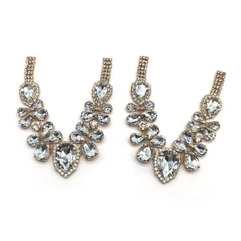 Summer Fashion slippers Rhinestone clear Acrylic Shoe Buckle Decoration Accessories for Women Sandals Design