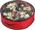 Durable PE Tarp Oxford Zippered Reinforced Handle Small Double Layer Plastic Shed Garland Xmas Wreath Holder 36'' 30'' 24''